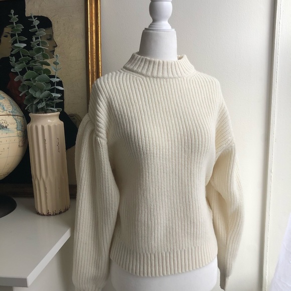 Other Stories Chunky Ribbed Puff Sleeve 